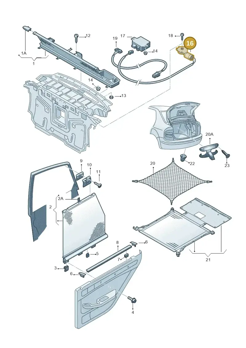 4B0959733 — Audi A6L CHINA (1999-2005) diagram 260861000, position 16