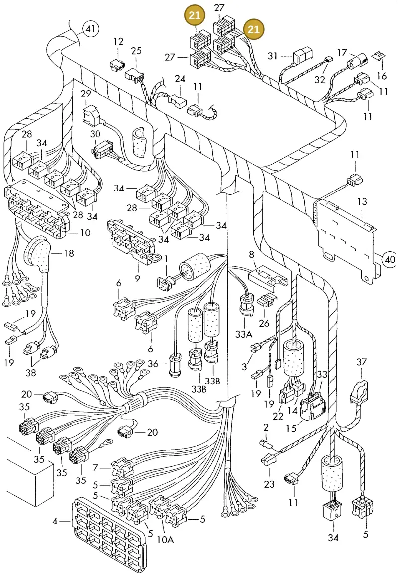 4B0971636B — Audi A8 quattro (1999-2002) diagram 153971940, position 21