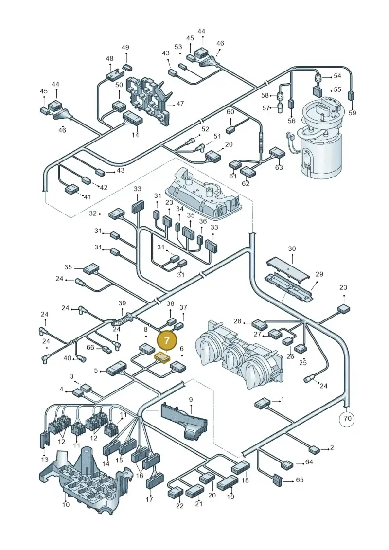 4B0971636B — Audi A2 (2000-2005) diagram 248971820, position 7