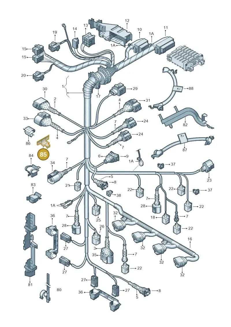 4B0971845H — Audi A4/S4/Av./qu.     05> (2005-) diagram 249971140, position 85