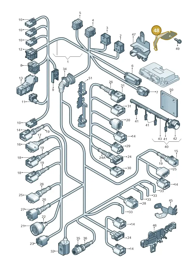 4B0971845H — Audi A4/S4 Cabrio./qu. 07> (2006-) diagram 249971240, position 48