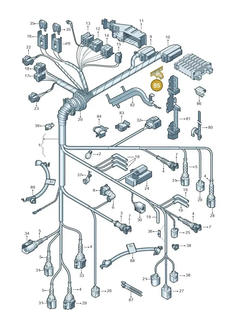 4B0971845H — Audi A4/S4/Av./qu.     05> (2005-) diagram 249971350, position 85