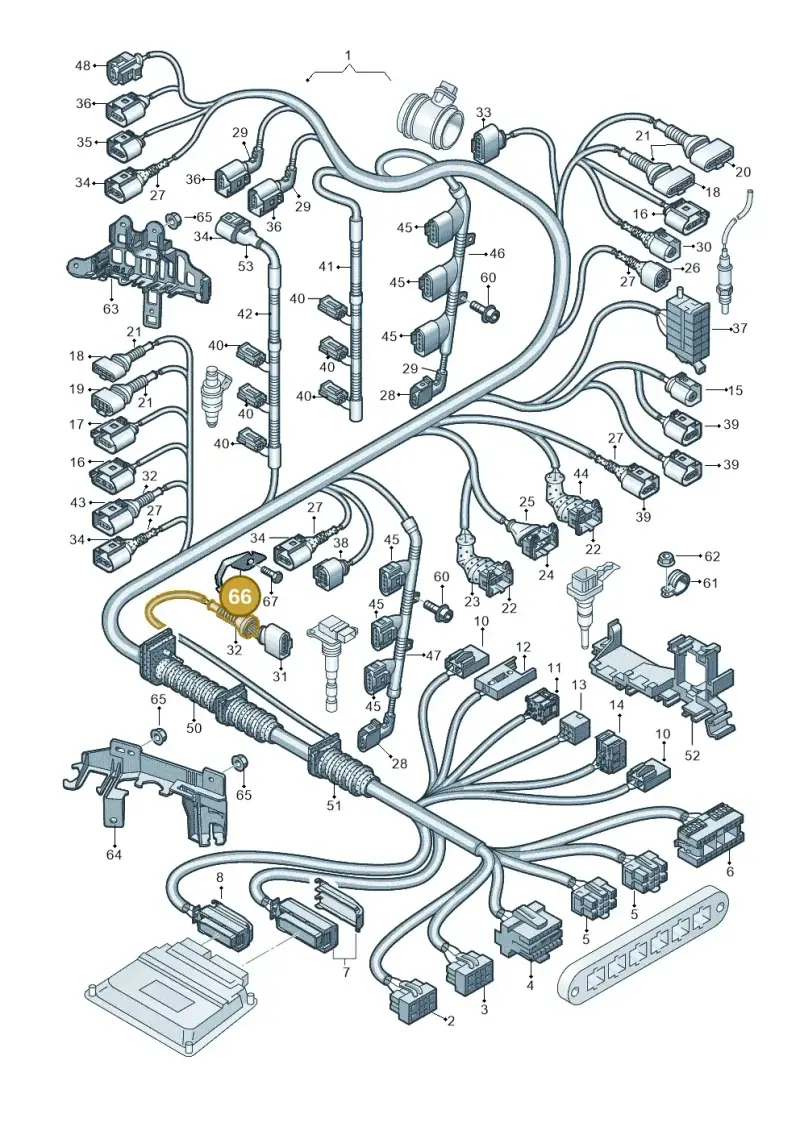 4B0971845H — Audi A8/S8/qu. lang (2003-2007) diagram 264971400, position 66