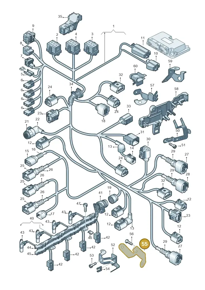 4B0971845H — Audi A4/S4/Av./qu.     05> (2005-) diagram 454971350, position 55