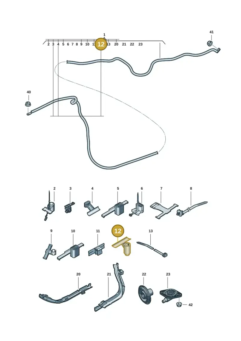4B0971848K — Audi A5 Limo 2.0 (2024-) diagram 8wk972000, position 12