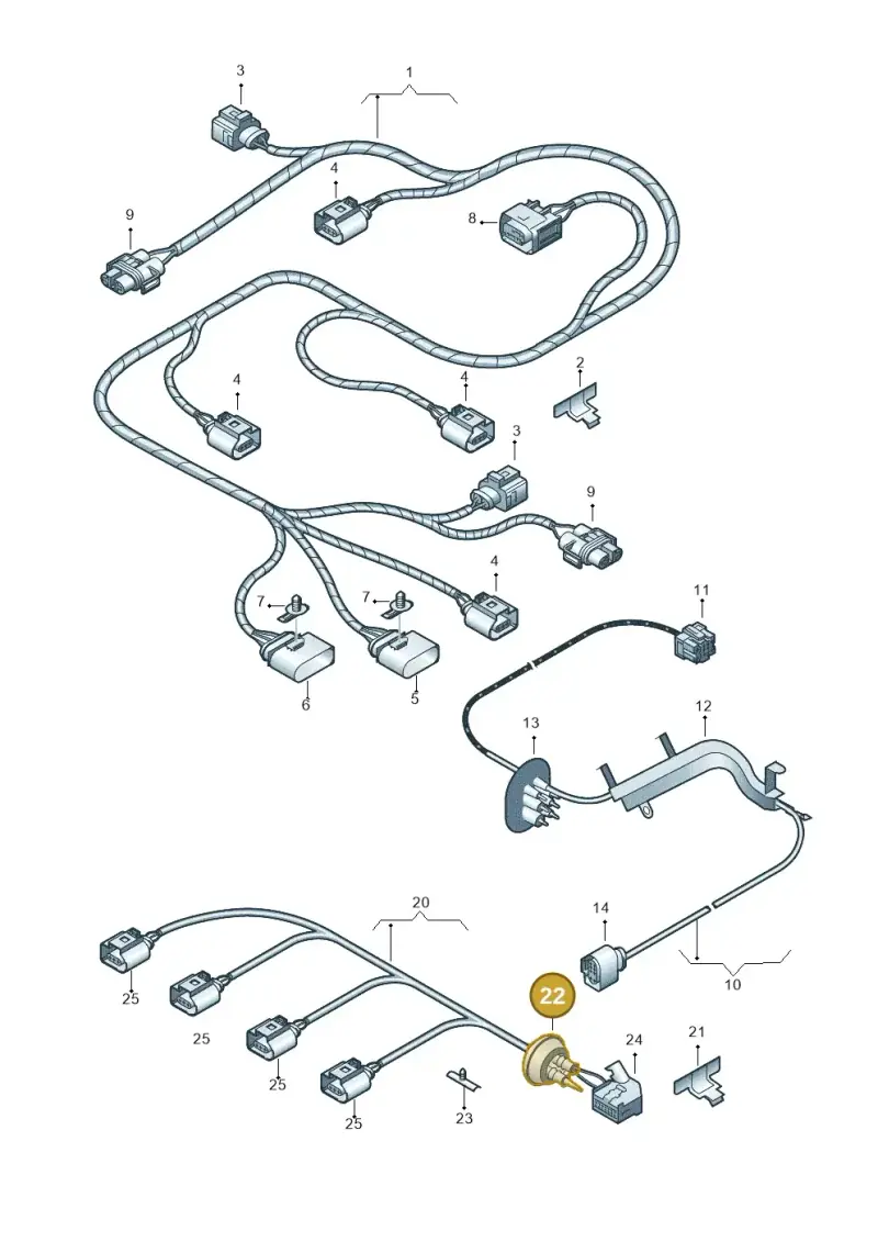 4B0971908 — Audi RS4 qu.           07> (2006-) diagram 249972400, position 22