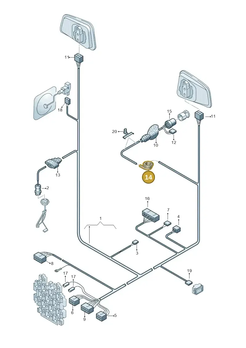 4B0971908 — Audi RS6 qu. (2003-2004) diagram 260972900, position 14