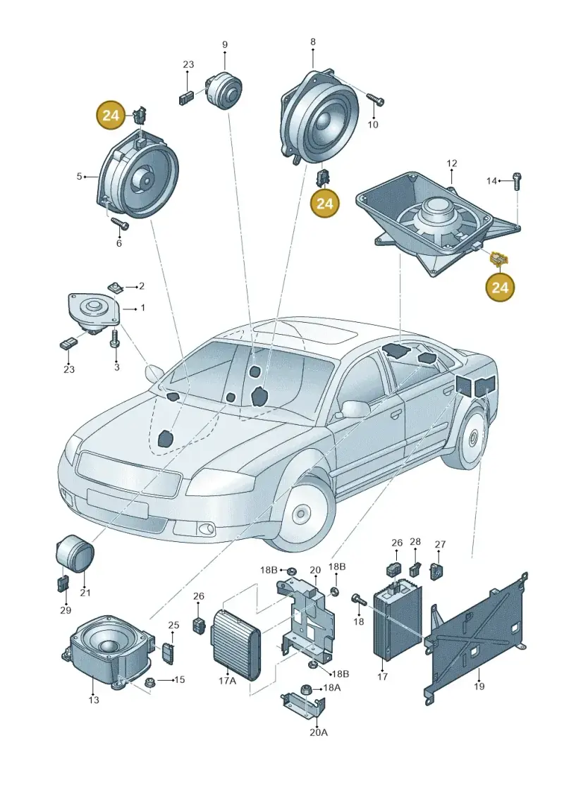 4B0971942 — Audi A8/S8/qu. lang    08> (2007-) diagram 291035350, position 24