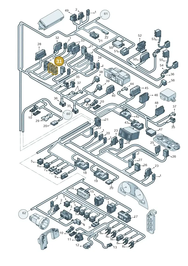 4B0971959 — Audi A4/S4 Cabrio./qu. (2002-2006) diagram 273972820, position 31