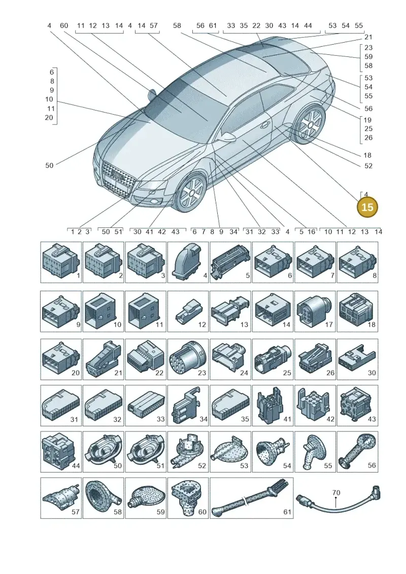 4B0971992 — Audi RS4 Av. qu. 4.2 (2012-2015) diagram 724971790, position 15