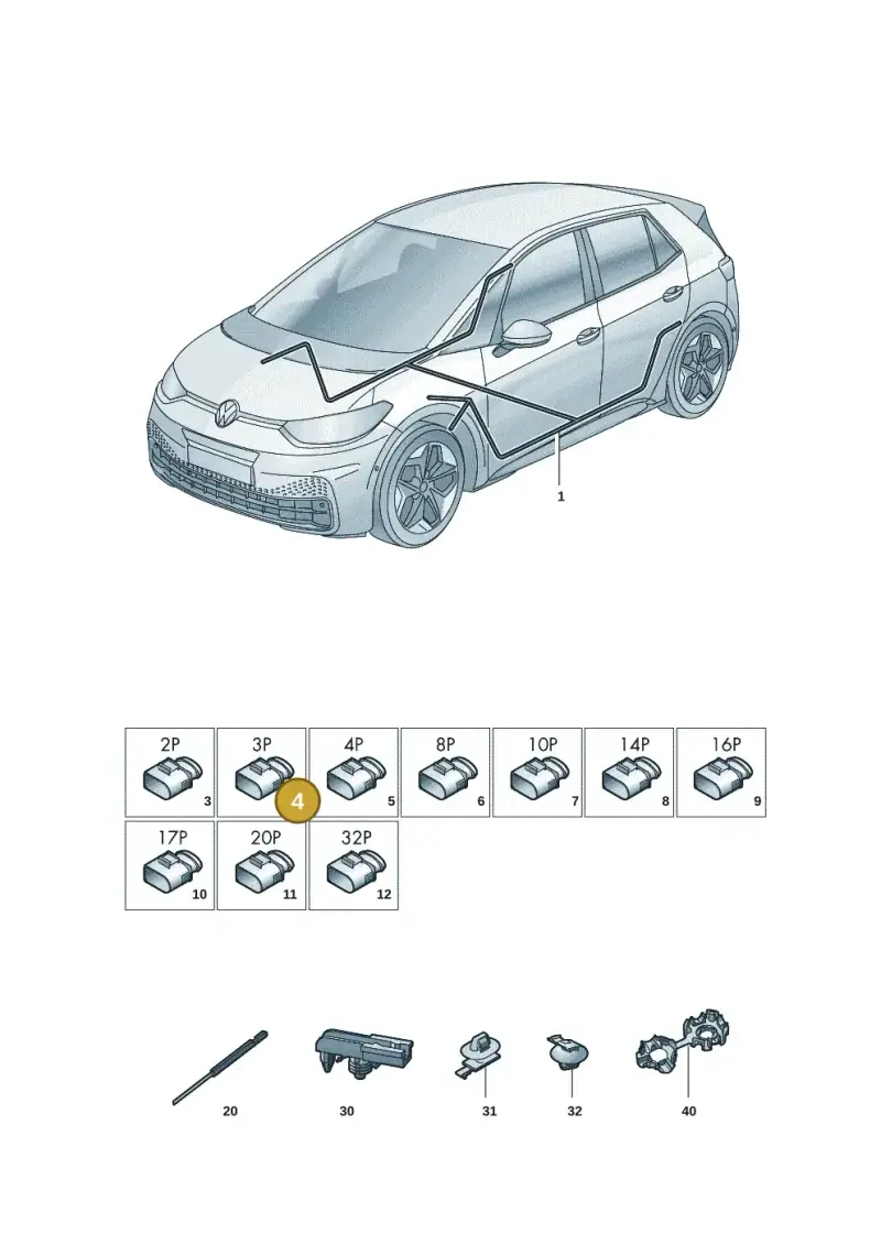 4B0972883 — Volkswagen ID.3 (2019-2025) diagram 10a972000, position 4