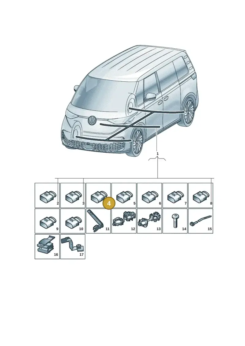 4B0972883 — Volkswagen ID. Buzz (2022-2025) diagram 15a971900, position 4