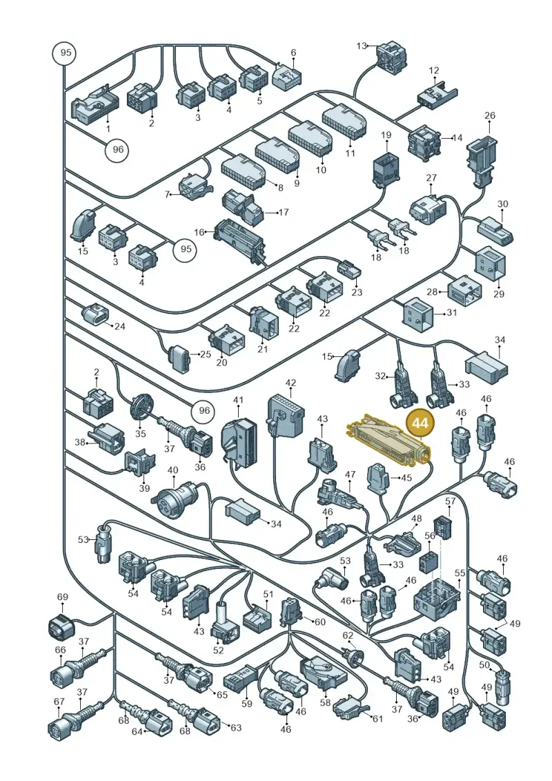 4B0973083A — Audi Q5 qu. 2.0 (2009-2018) diagram 647971820, position 44