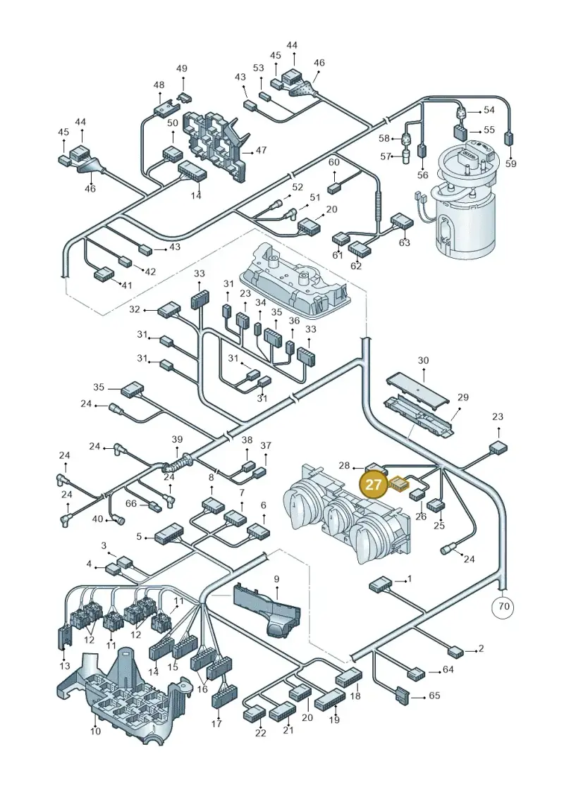 4B0973605 — Audi A2 (2000-2005) diagram 248971820, position 27