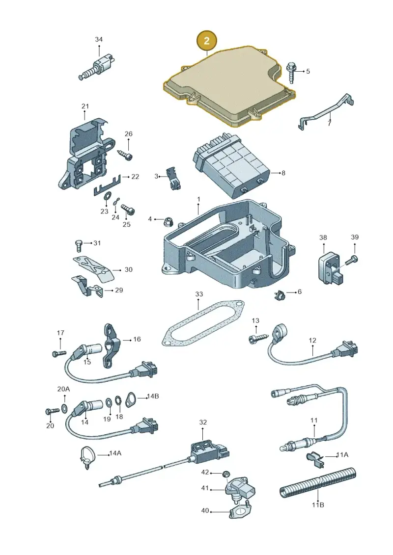 4B2907613 — Audi A4/Avant (1999-2001) diagram 221906000, position 2