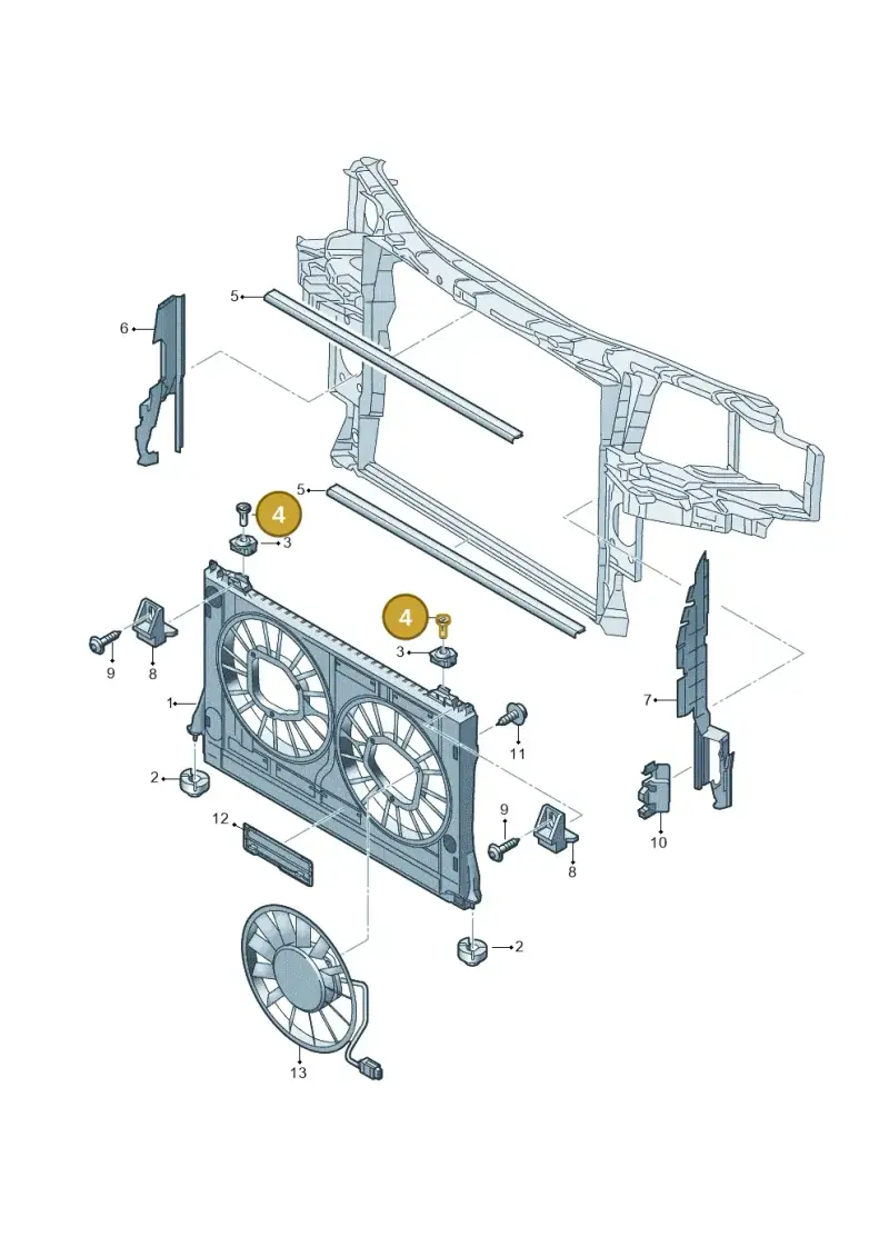 4B3121200 — Audi A8/S8/qu. lang    08> (2007-) diagram 291121900, position 4