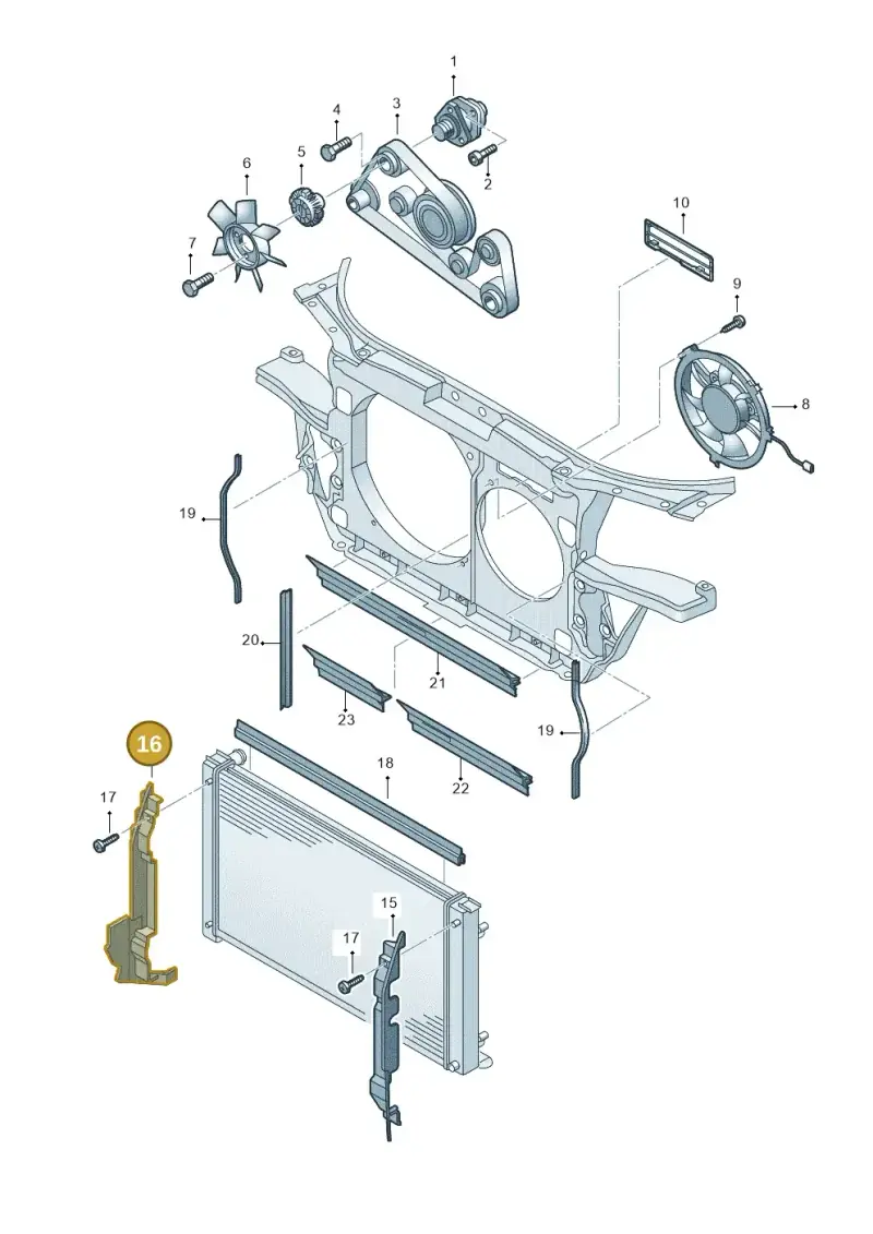 4B3121284 — Audi A6/Wagon/quattro (2001-2004) diagram 264121980, position 16