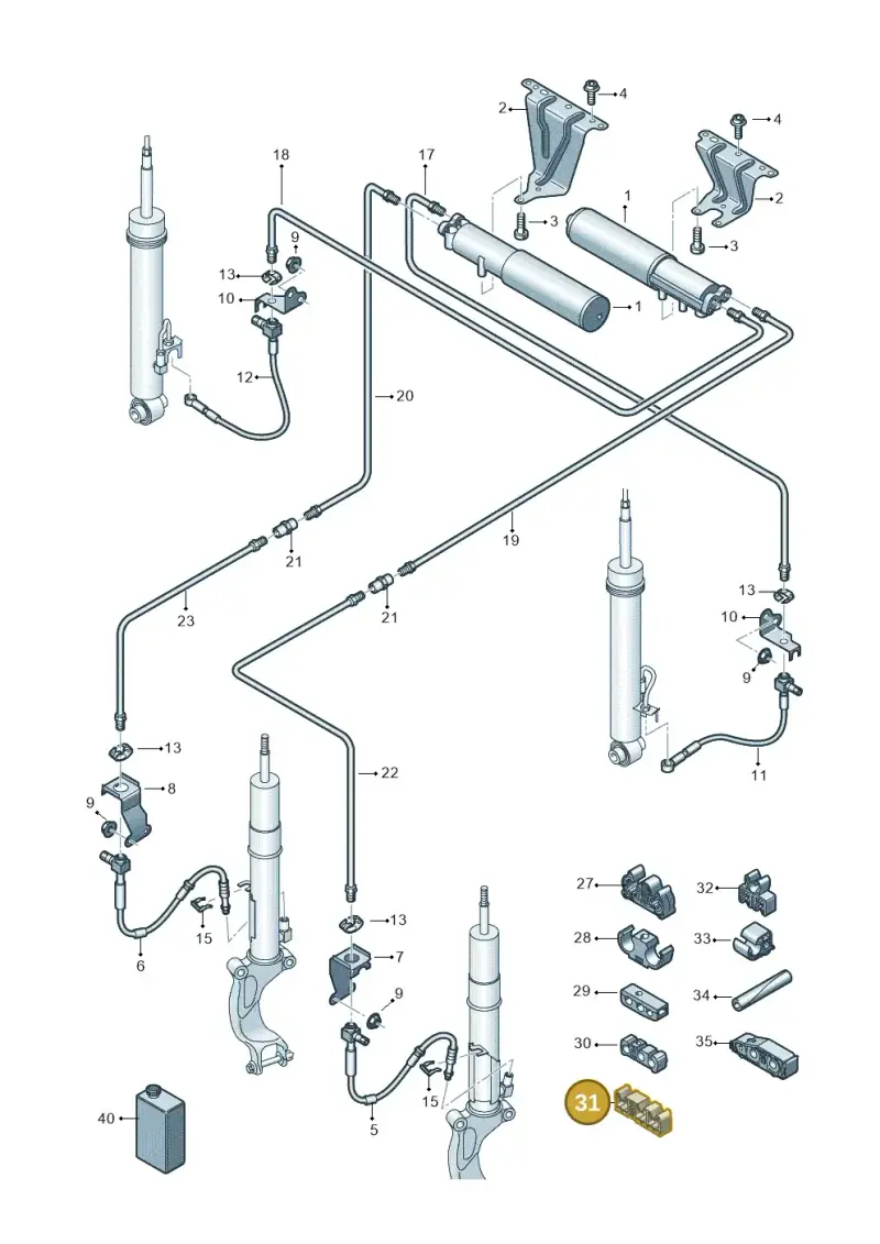 4B3616739 — Audi RS4 Avant (2017-) diagram 847616300, position 31