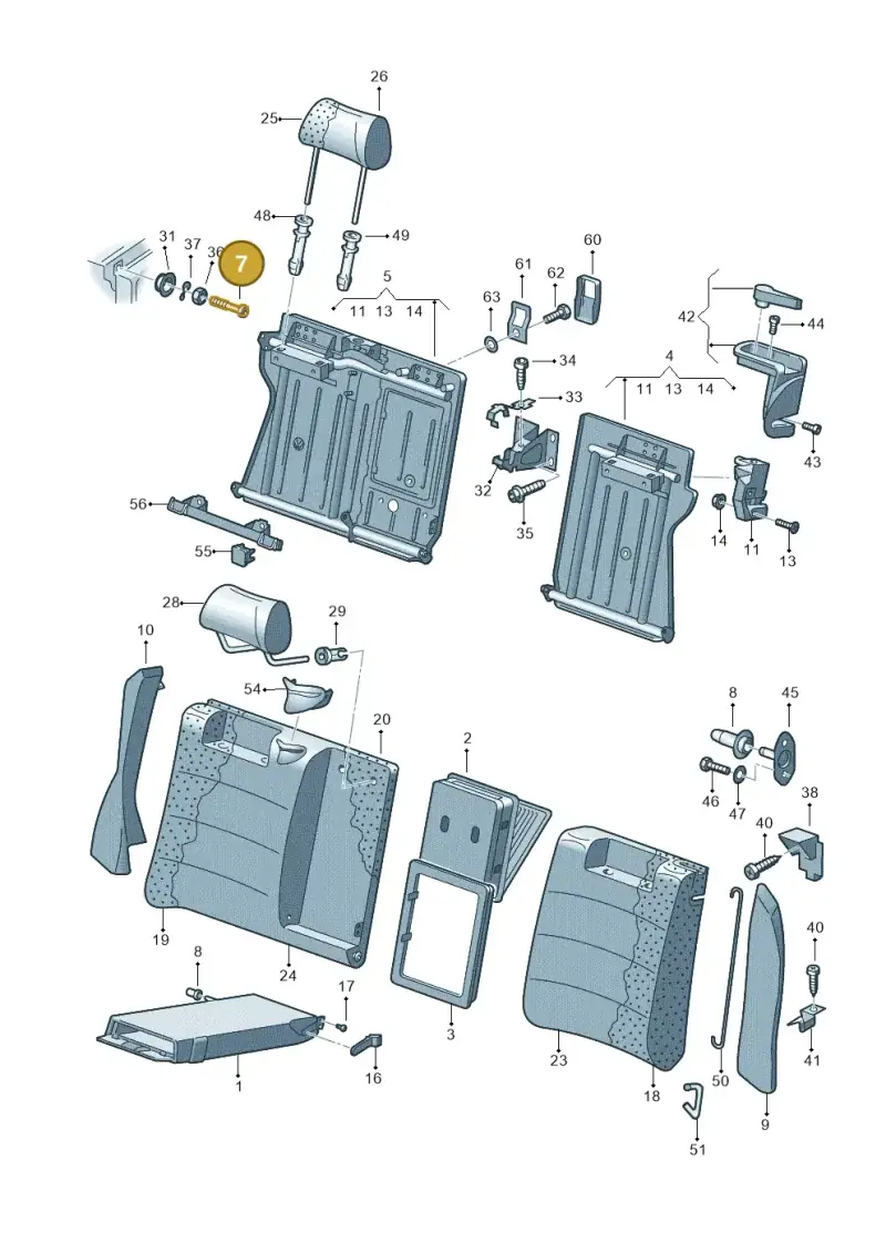4B9885619C — Audi RS4 AV. QU. (2000-2001) diagram 218885750, position 7