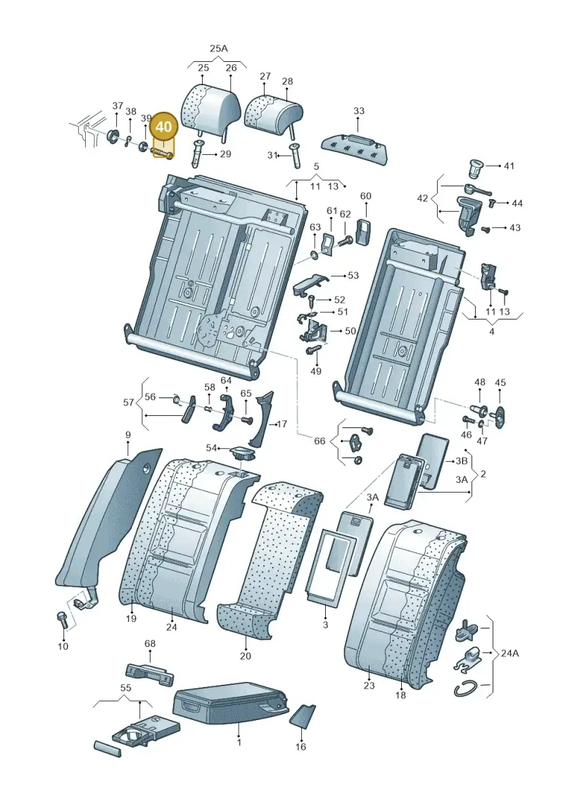 4B9885619C — Audi RS4 qu.           07> (2006-) diagram 249885700, position 40