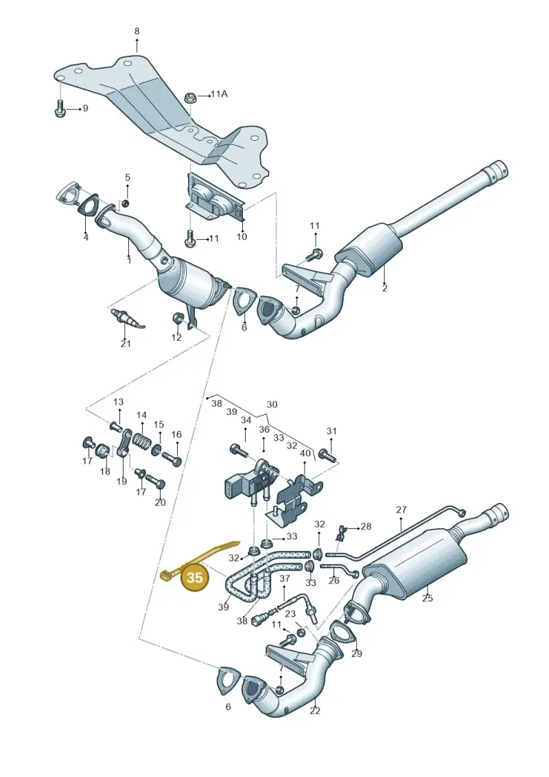 4D0201449K — Audi A6 2.7 TDI (2008-2011) diagram 448253550, position 35
