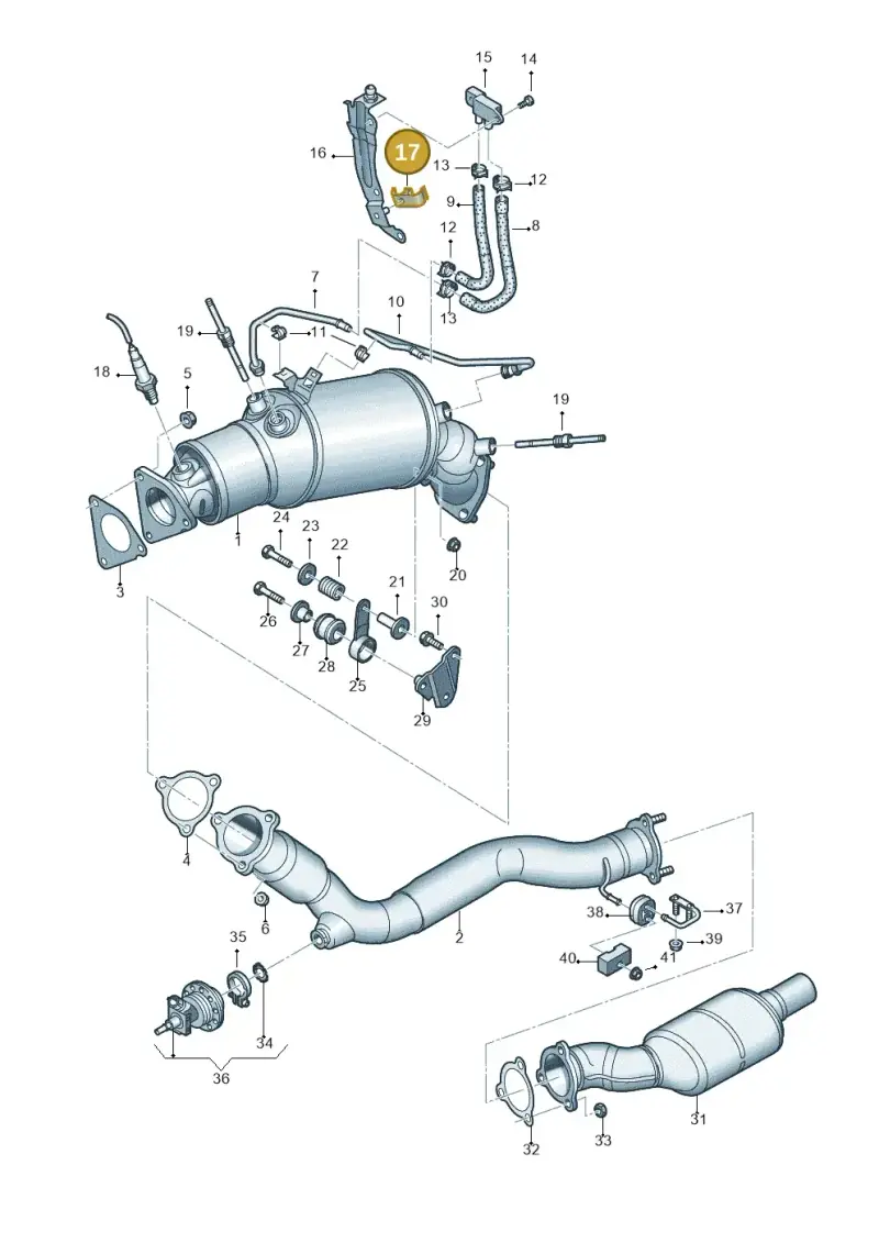 4D0201449K — Audi Q5 qu. 2.0 TDI (2008-2012) diagram 647253550, position 17