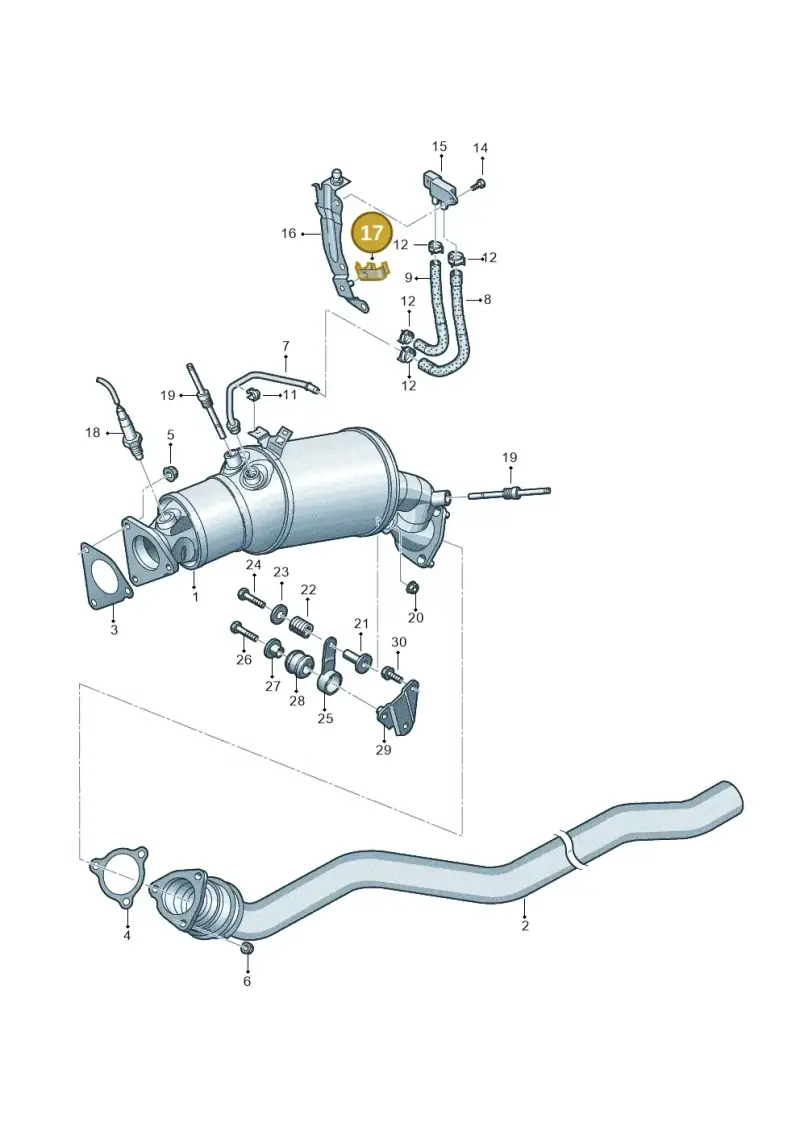 4D0201449K — Audi A5 Sportback (2011-2017) diagram 736253400, position 17