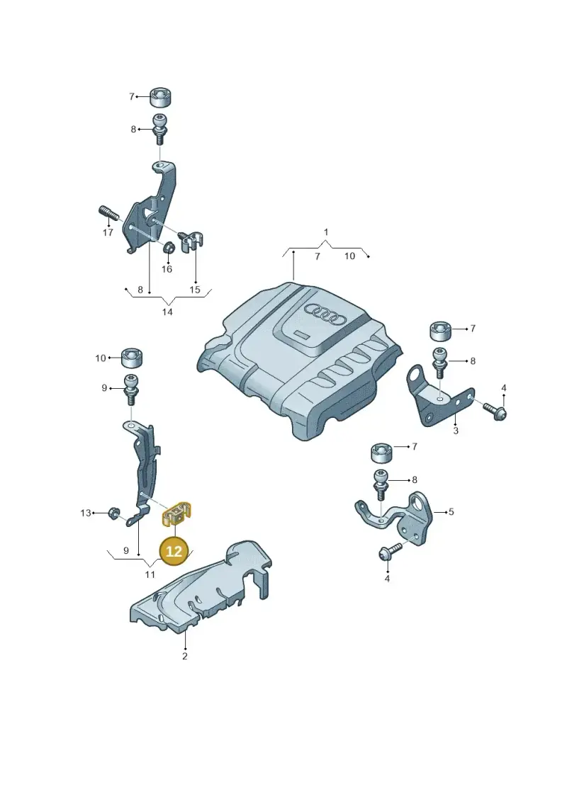 4D0201449K — Audi Q5 qu. 2.0 TDI (2012-2017) diagram 636103600, position 12