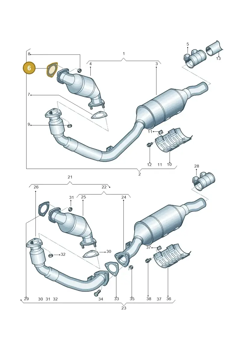 4D0253115D — Audi A4/S4/Av./qu.     05> (2005-) diagram 223097110, position 6