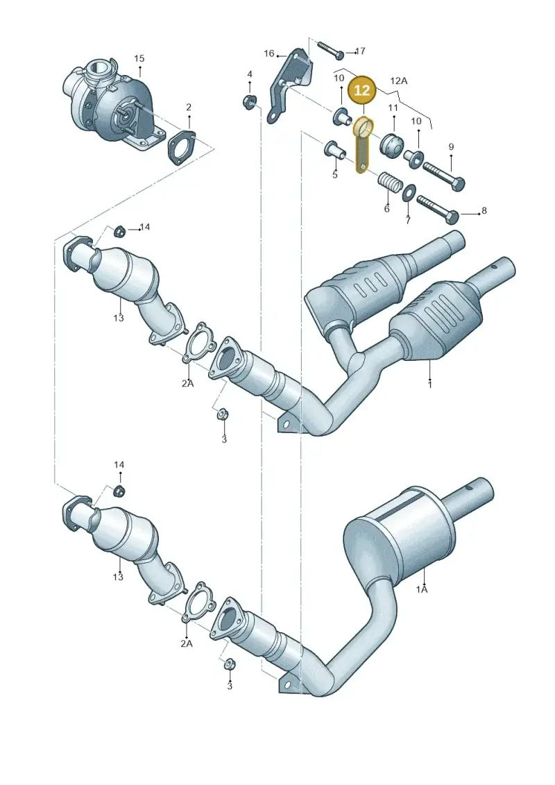 4D0253295J — Audi A4/S4/Av./qu.     05> (2005-) diagram 249253700, position 12