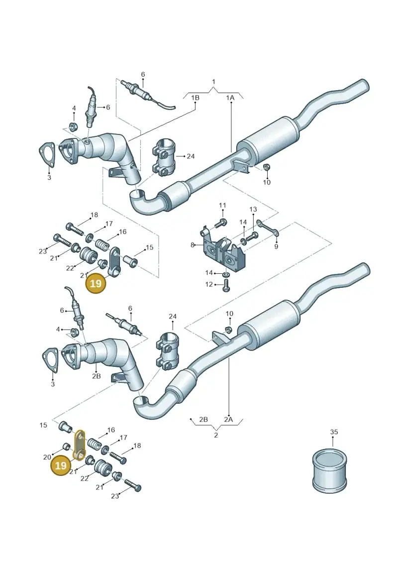 4D0253295J — Audi A8/S8/qu. lang (2003-2007) diagram 291253520, position 19