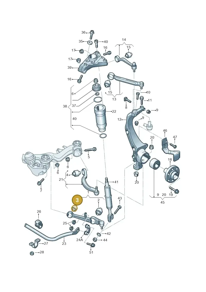 4D0407182G — Audi A6 Allroad qu. (2000-2005) diagram 247407110, position 3