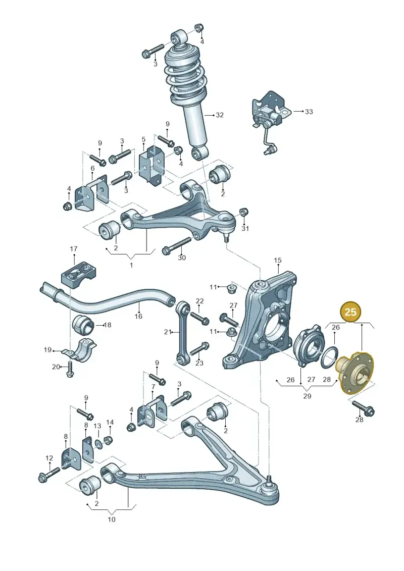 4D0407613E — Audi R8                08> (2007-) diagram 618407100, position 25