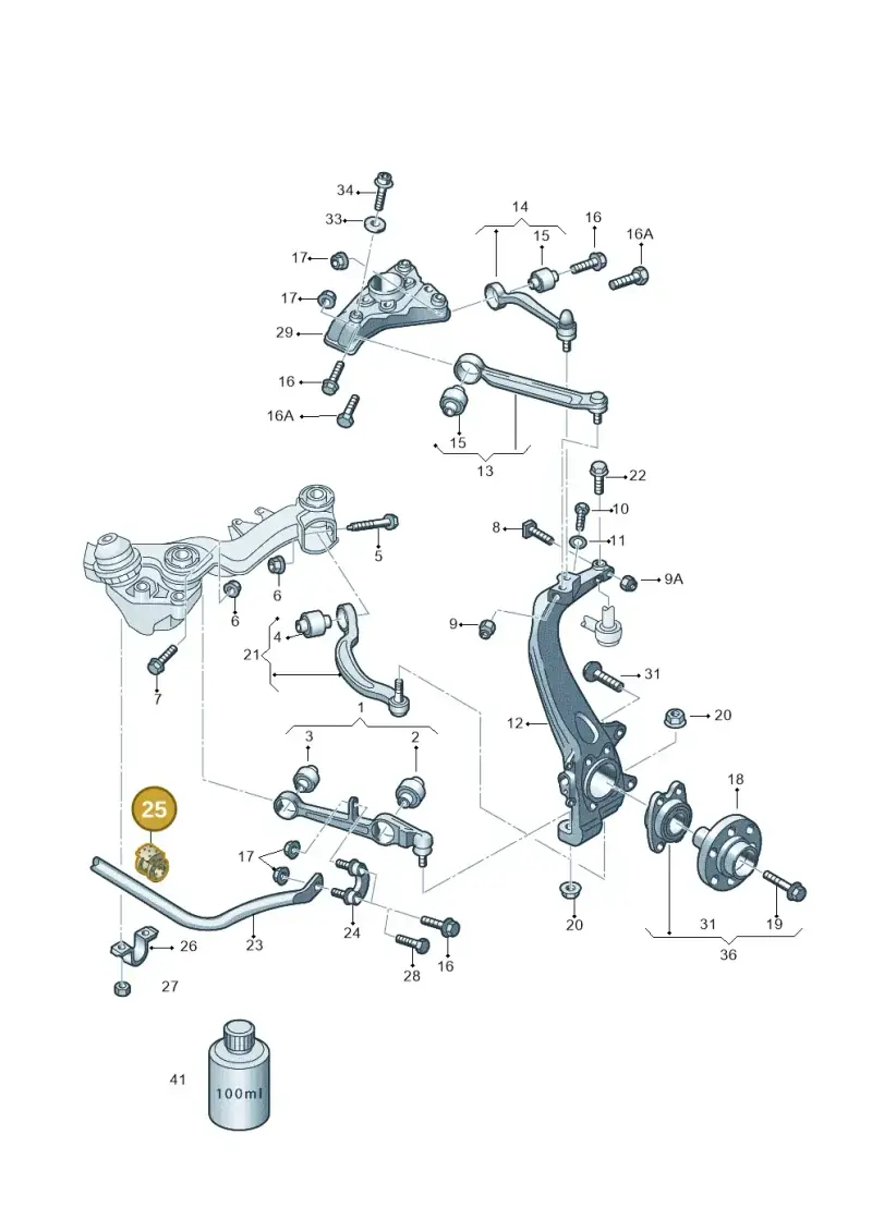 4D0411327H — Audi RS6 qu. (2003-2004) diagram 233407000, position 25