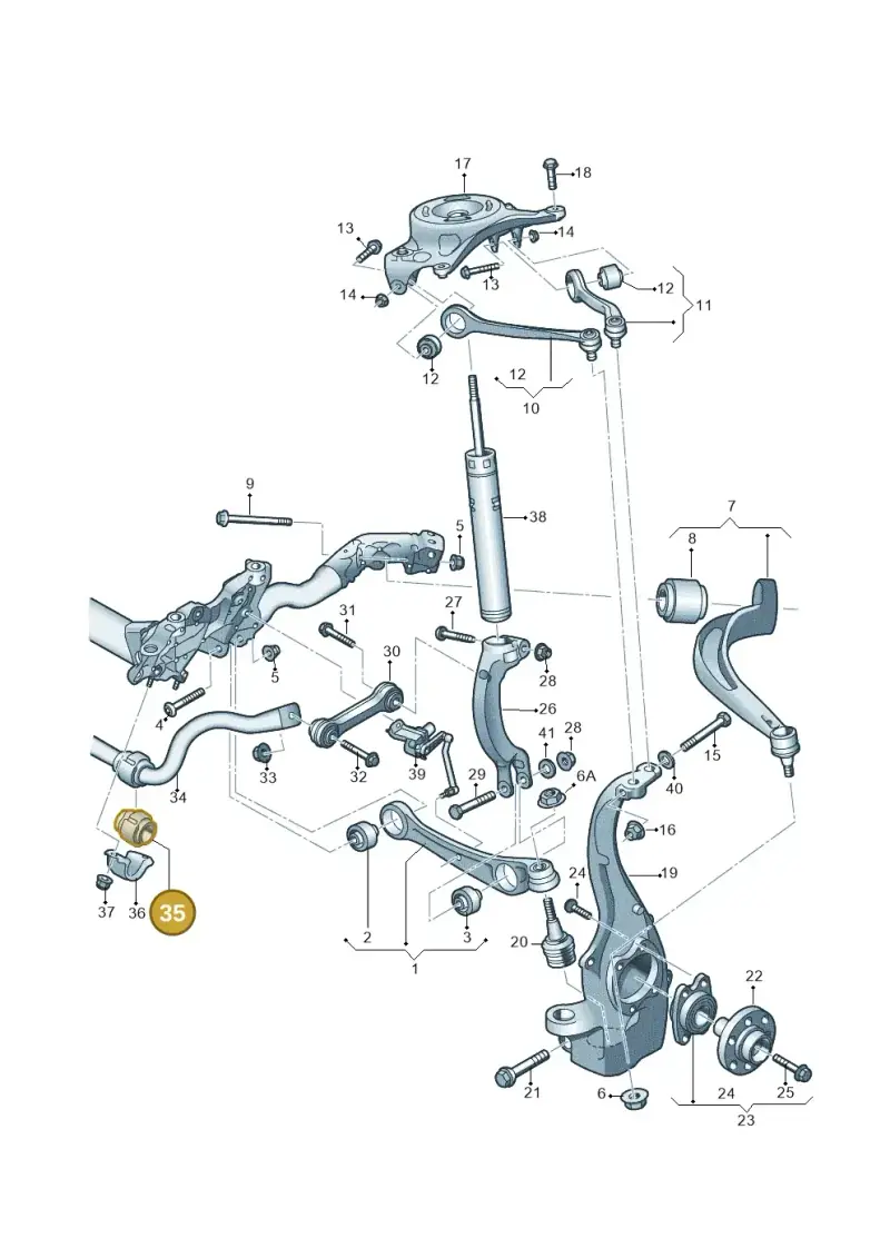 4D0411327H — Audi Q5 qu. 2.0 TDI (2012-2017) diagram 620407000, position 35