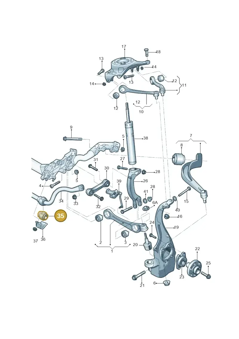 4D0411327H — Audi Q5 qu. 2.0 (2009-2018) diagram 687407000, position 35