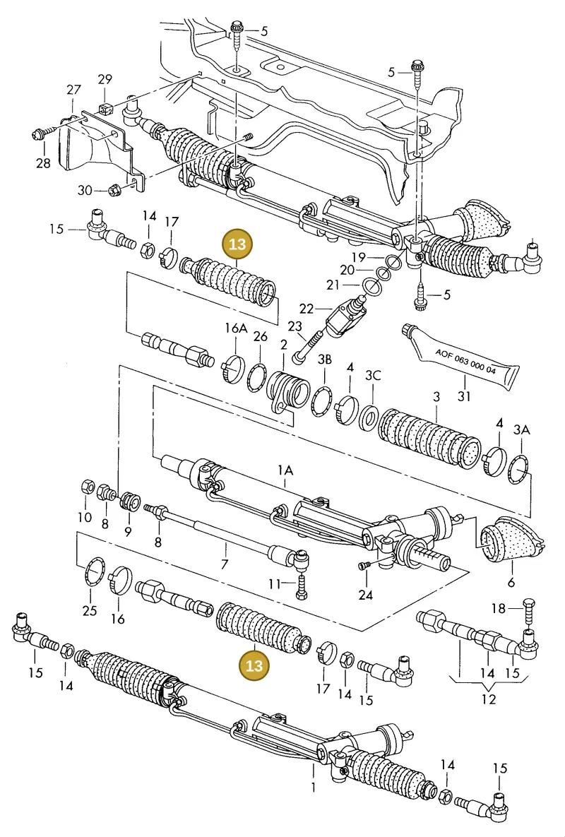 4D0419831E — Audi A6/Avant (1997-2001) diagram 260422400, position 13