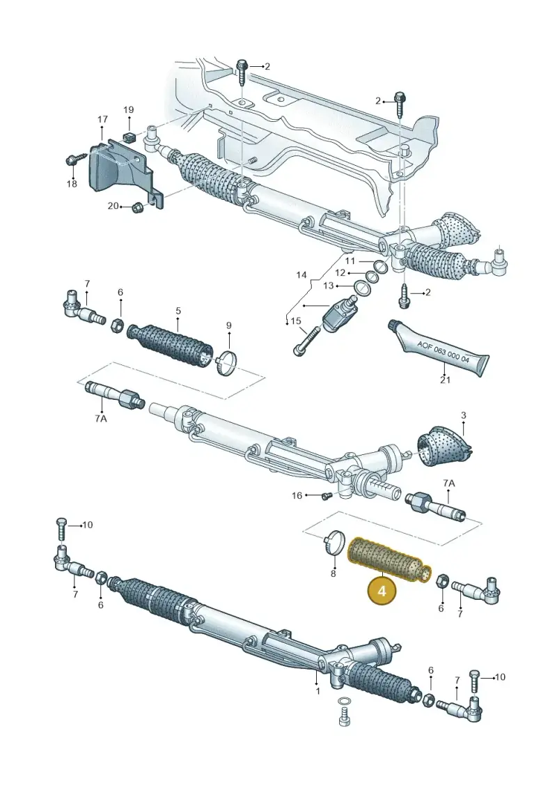 4D0419831E — Audi RS6 qu. (2003-2004) diagram 261422410, position 4