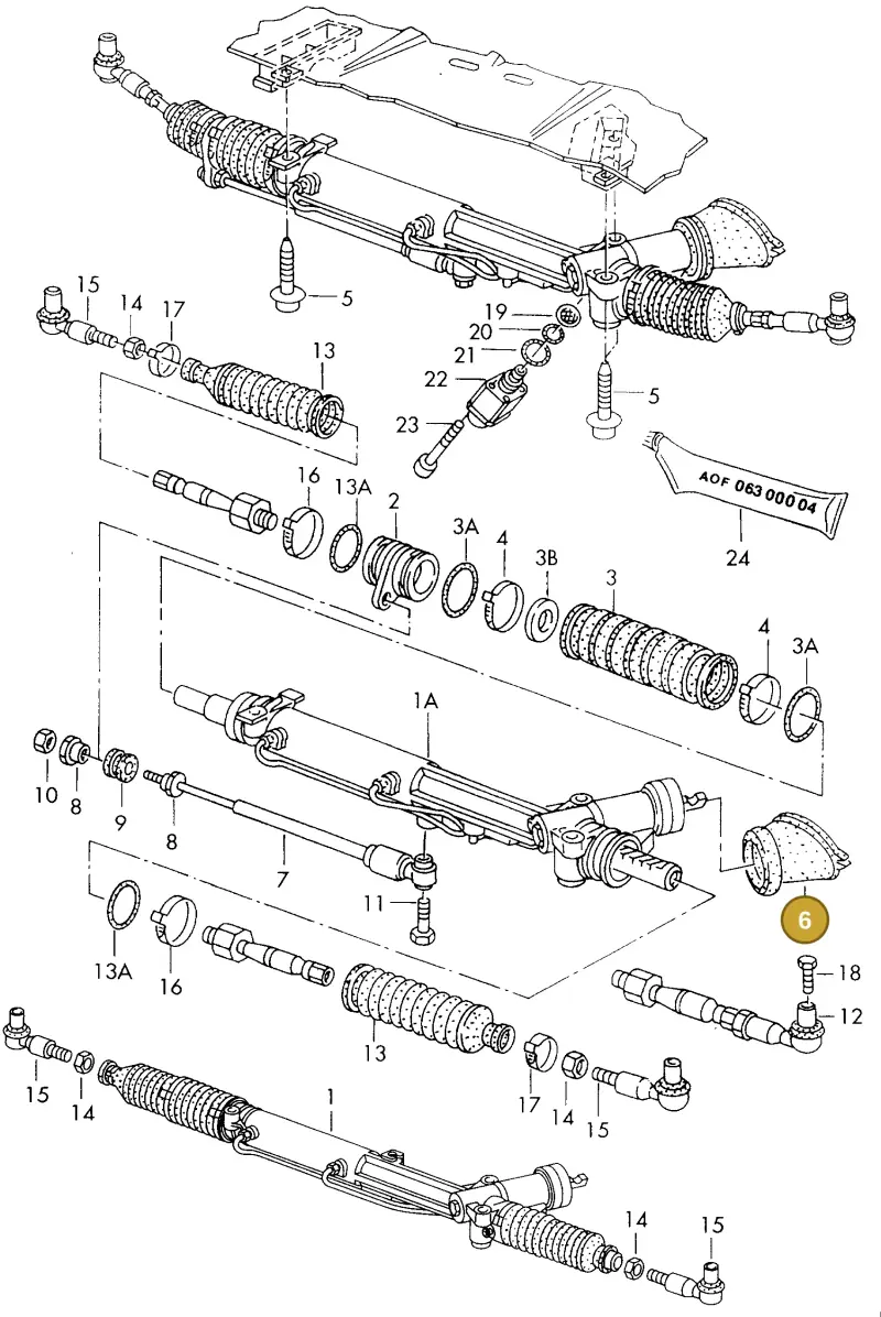 4D0422326 — Audi A8 (1996-1998) diagram 152422400, position 6