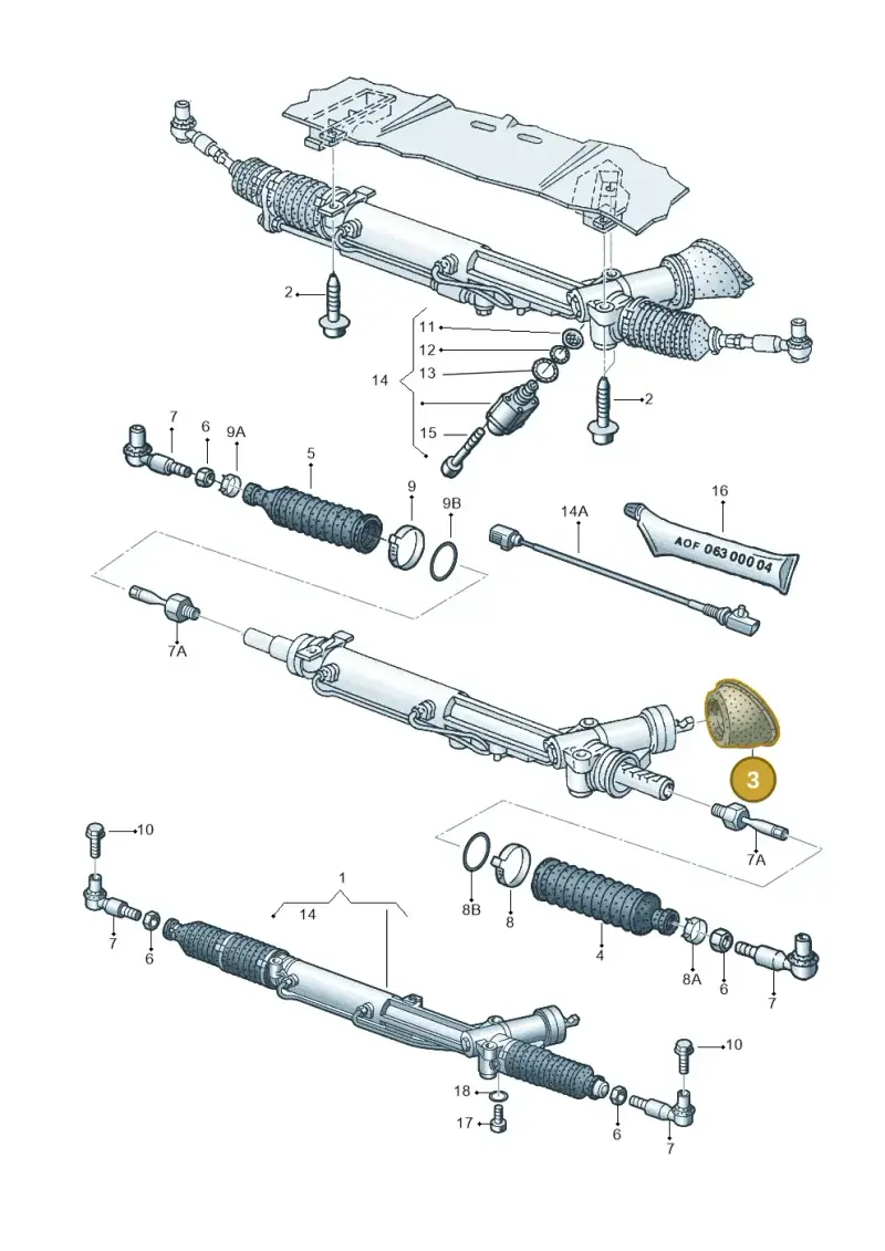 4D0422326 — Audi A8 quattro (1999-2002) diagram 291422400, position 3