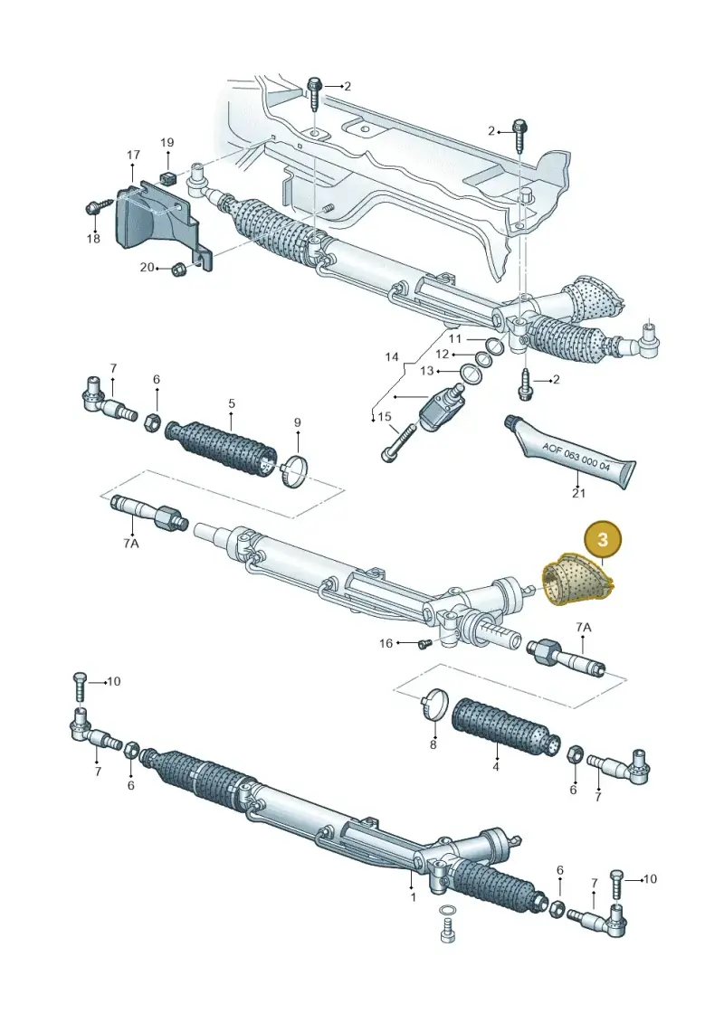 4D0422326 — Audi RS6 qu. (2003-2004) diagram 261422410, position 3