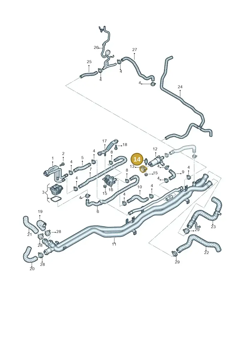 4D0614177F — Audi R8 qu. 5.2 (2012-2015) diagram 618819600, position 14