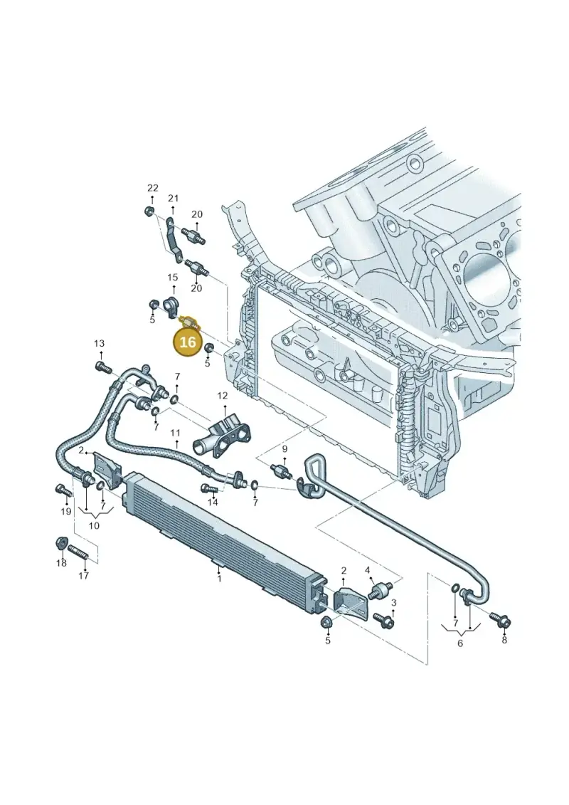 4D0614177F — Audi RS4 Av. qu. 4.2 (2012-2015) diagram 695117000, position 16