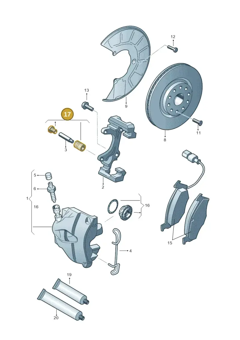4D0698647 — Audi Q3 2.0 TDI (2014-2019) diagram 409615250, position 17