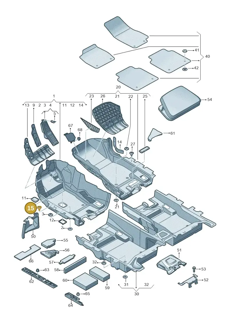 4D0807300 — Audi A8L (2017-2022) diagram 838863000, position 15