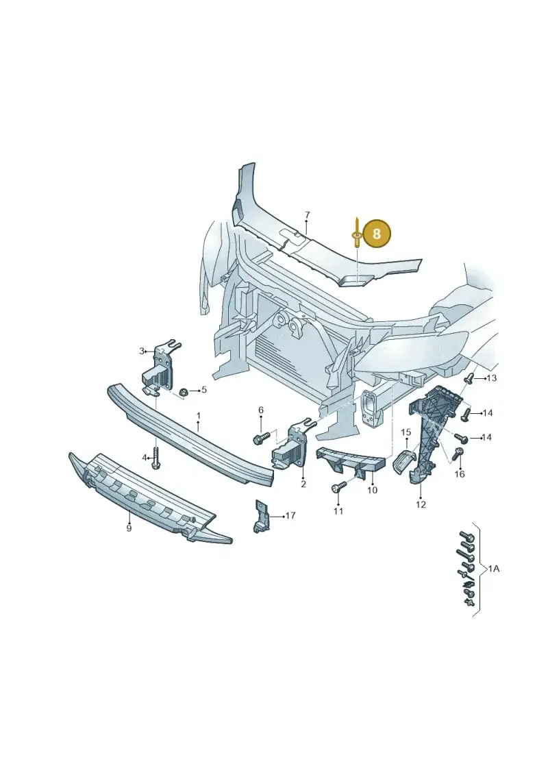 4D0807300B — Audi Q7 qu. 3.0 TDI (2009-2015) diagram 675807000, position 8
