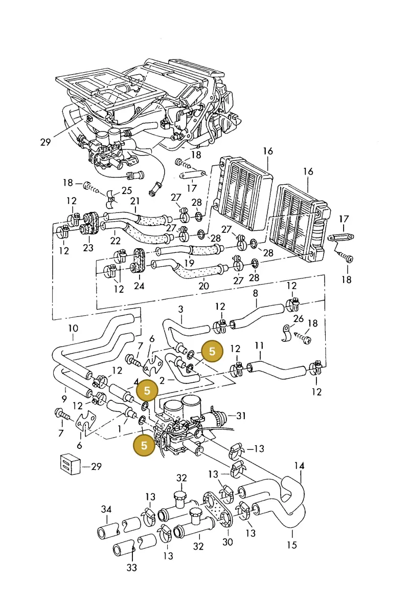 4D0819380 — Audi A8 quattro (1999-2002) diagram 153819600, position 5