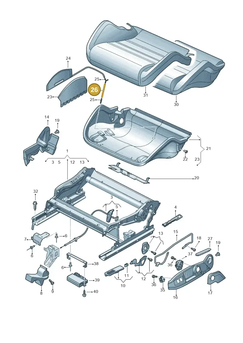 4D0862225M — Audi RS5 Cabrio (2012-2015) diagram 759881300, position 26