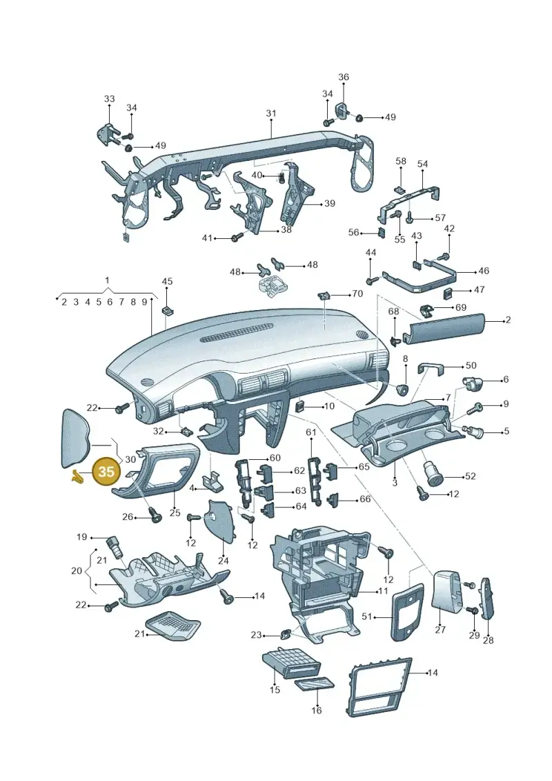 4D0867276A — Volkswagen PASSAT LINGYU     "CN."06> (2005-) diagram 494857050, position 35