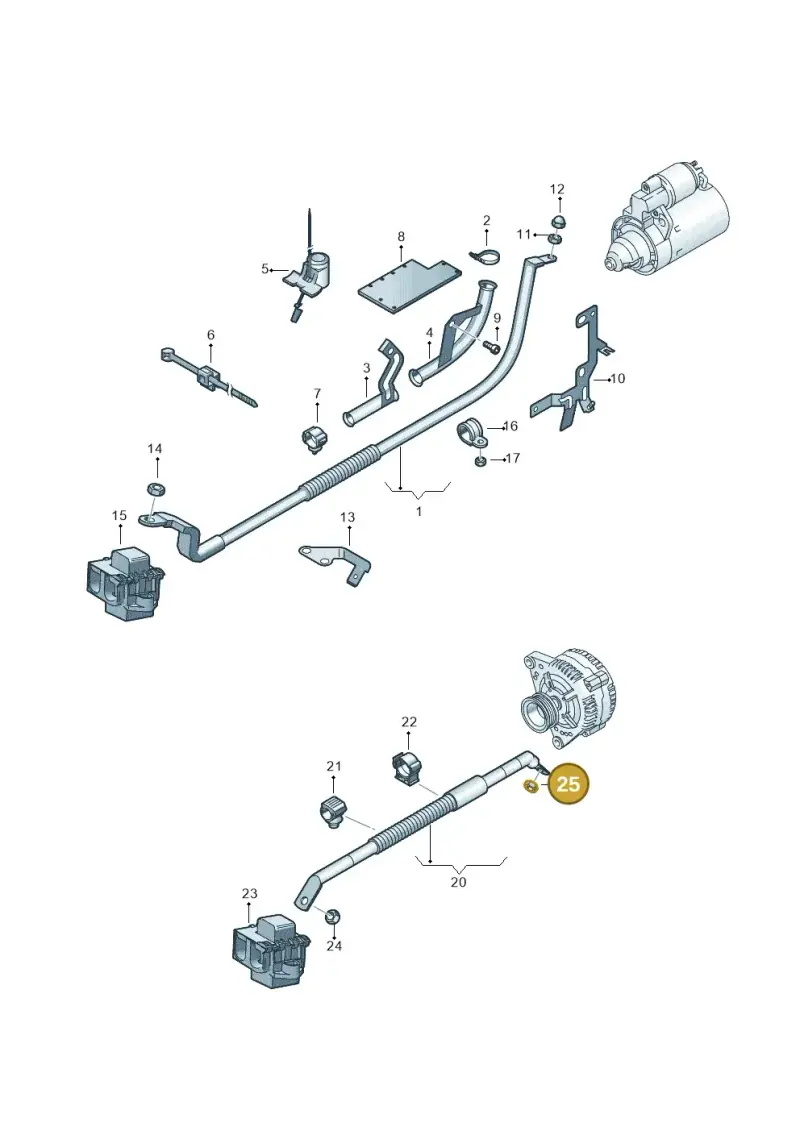 4D0903181 — Audi Q7 qu. 3.0 TDI (2009-2015) diagram 493972070, position 25